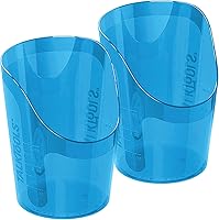 TalkTools Cut Out Cups 3oz Blue 2-Pack | Therapy Cups for Kids Motor Coordination | Easy Grip Safe Sip Special Needs