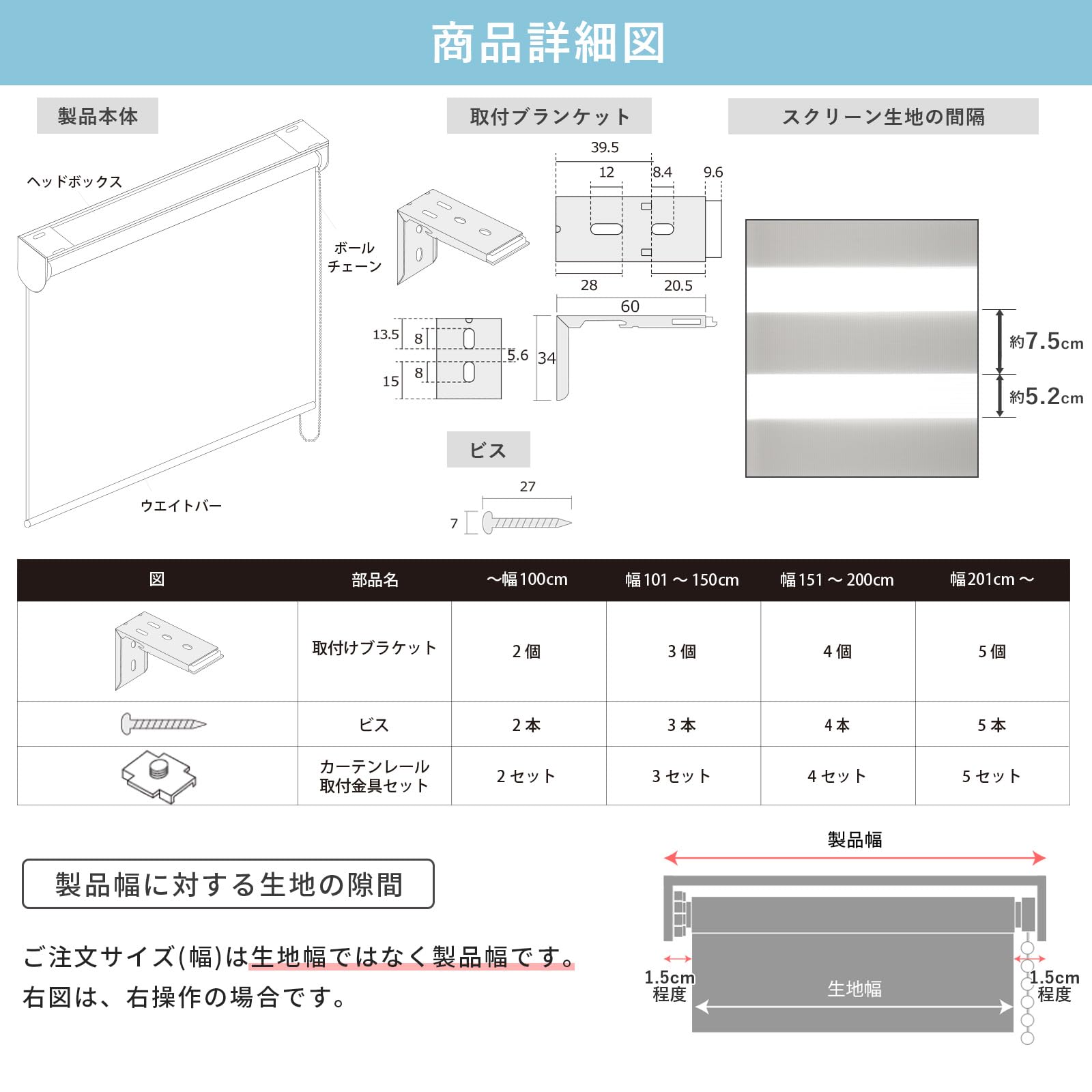 Amazon.co.jp : グラムスタイル 調光ロールスクリーン 非遮光 幅