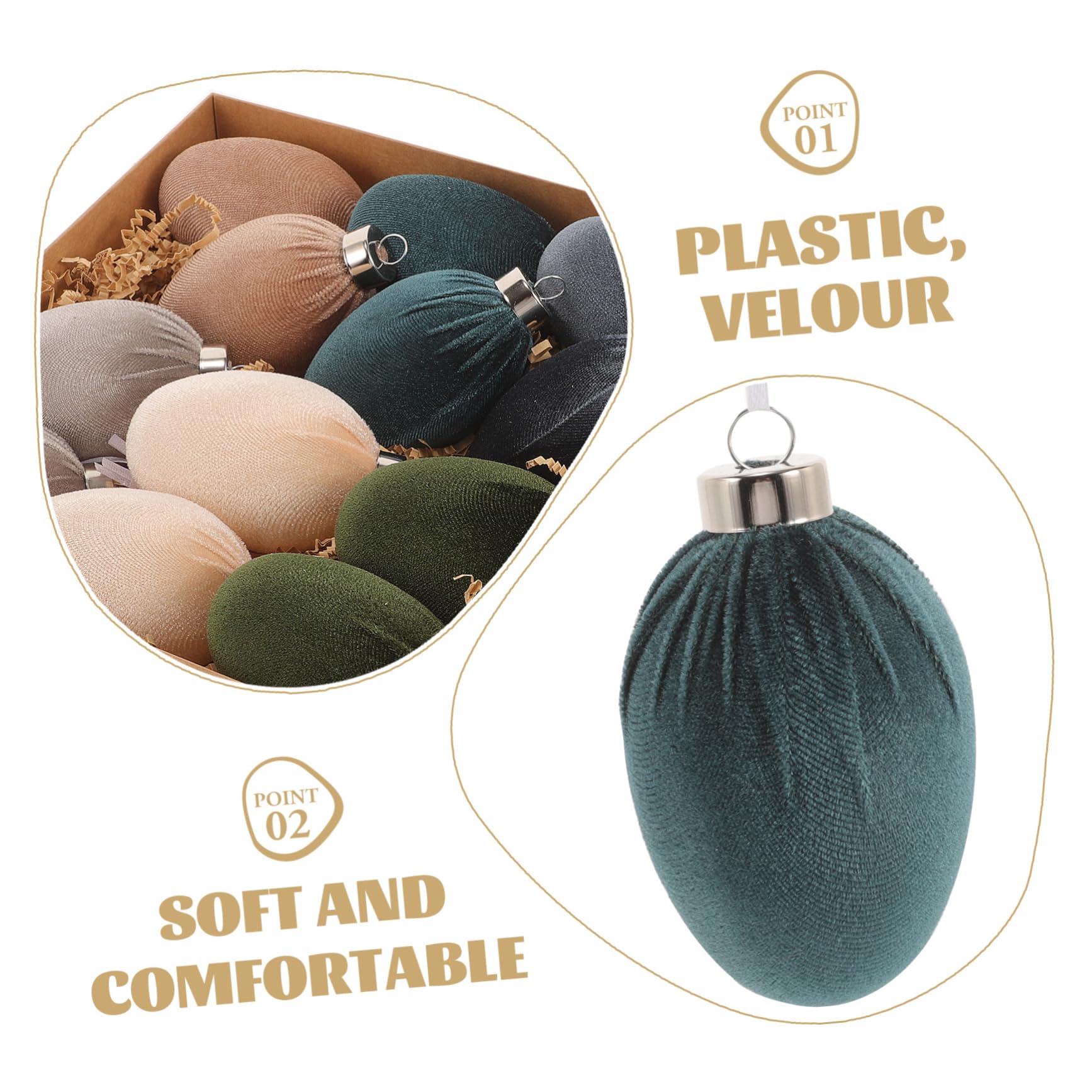 Cabilock 4 Set Uova Di Pasqua Easter Egg Easter Decoration Puntello Di Decorazione Del Festival Decorazione Dell'uovo Di Pasqua Arredamento Unico Di Plastica 12 Pezzi * 4