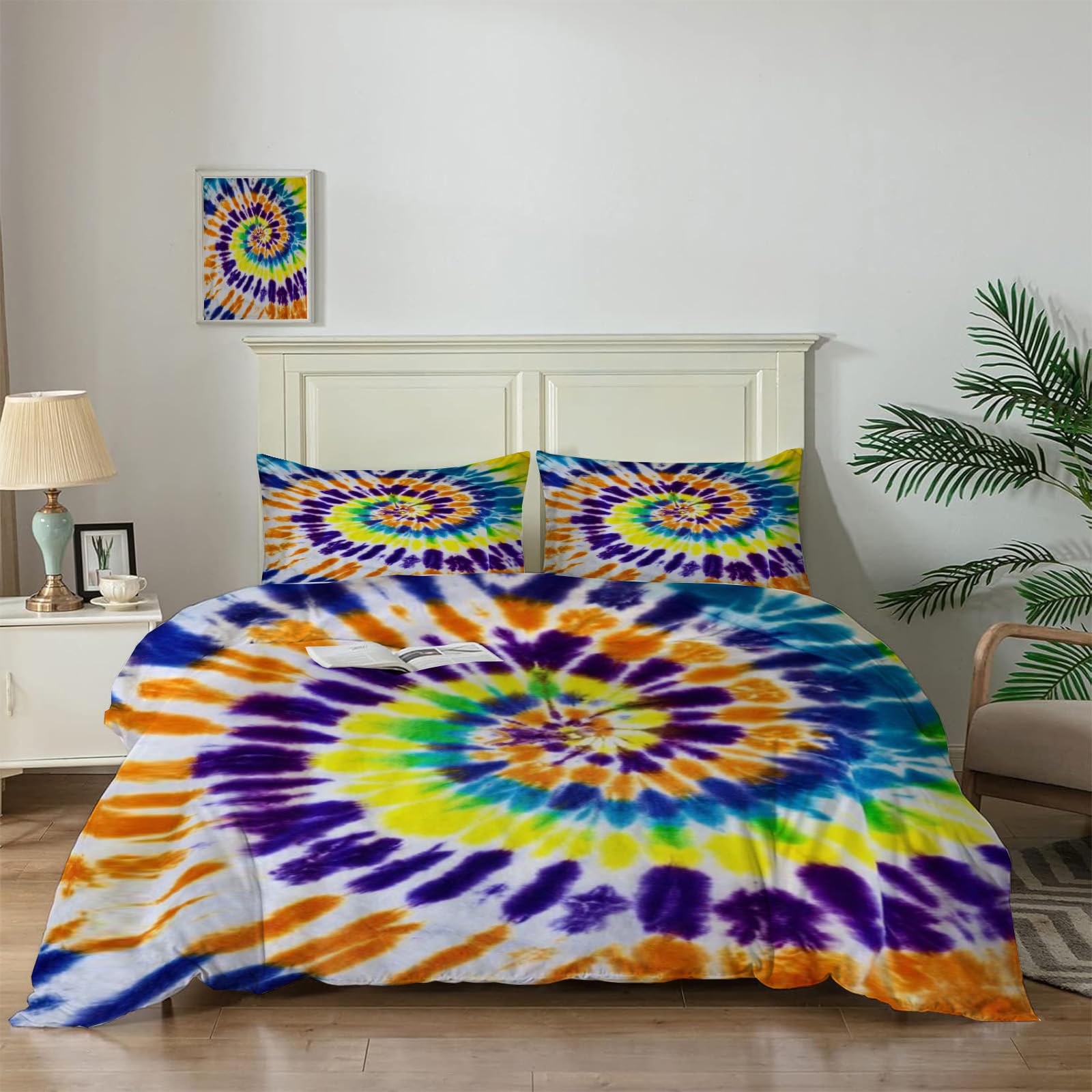 Parure de lit tie-dye au style bohème pour créer un véritable havre de paix coloré chez soi
