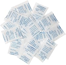 Weriirew 2 grammes (100 Paquets) de Gel de silice Déshydratant Sachet absorbeur d'humidité déshumidificateur de qualité Alimentaire résistant à l'huile