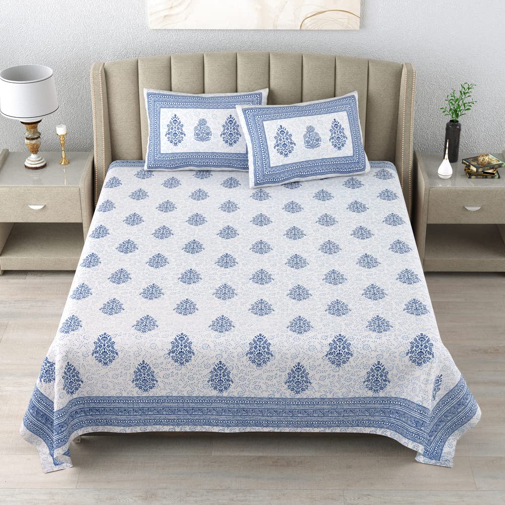 King Size Cotton Bedsheets - 300 TC & Pillow Covers -1 King Size Cotton Bedsheets - 300 TC & Pillow Covers -1