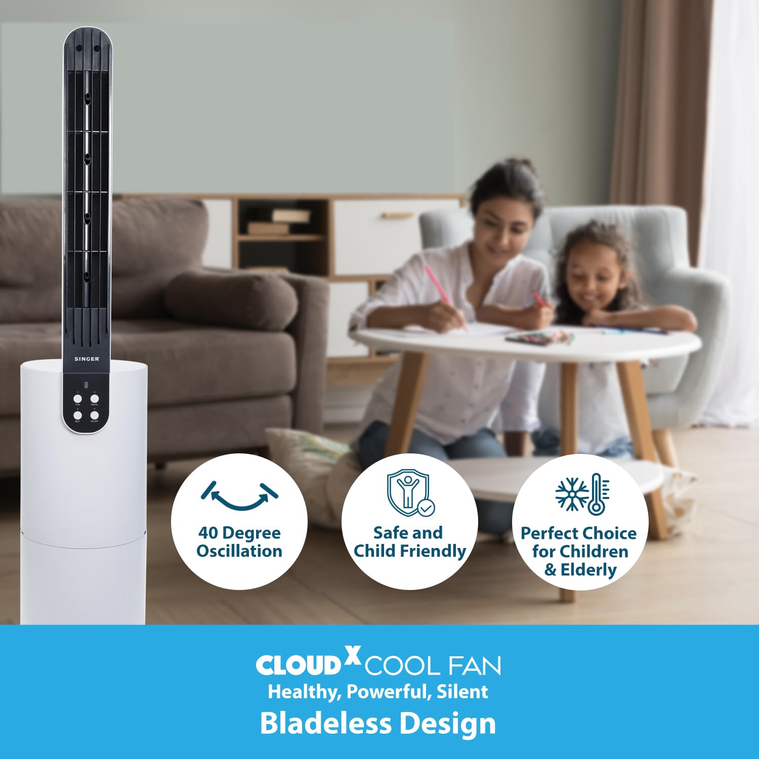 Review Singer Cloudx Fan | Provides Cloud Infused Breeze | Quiet