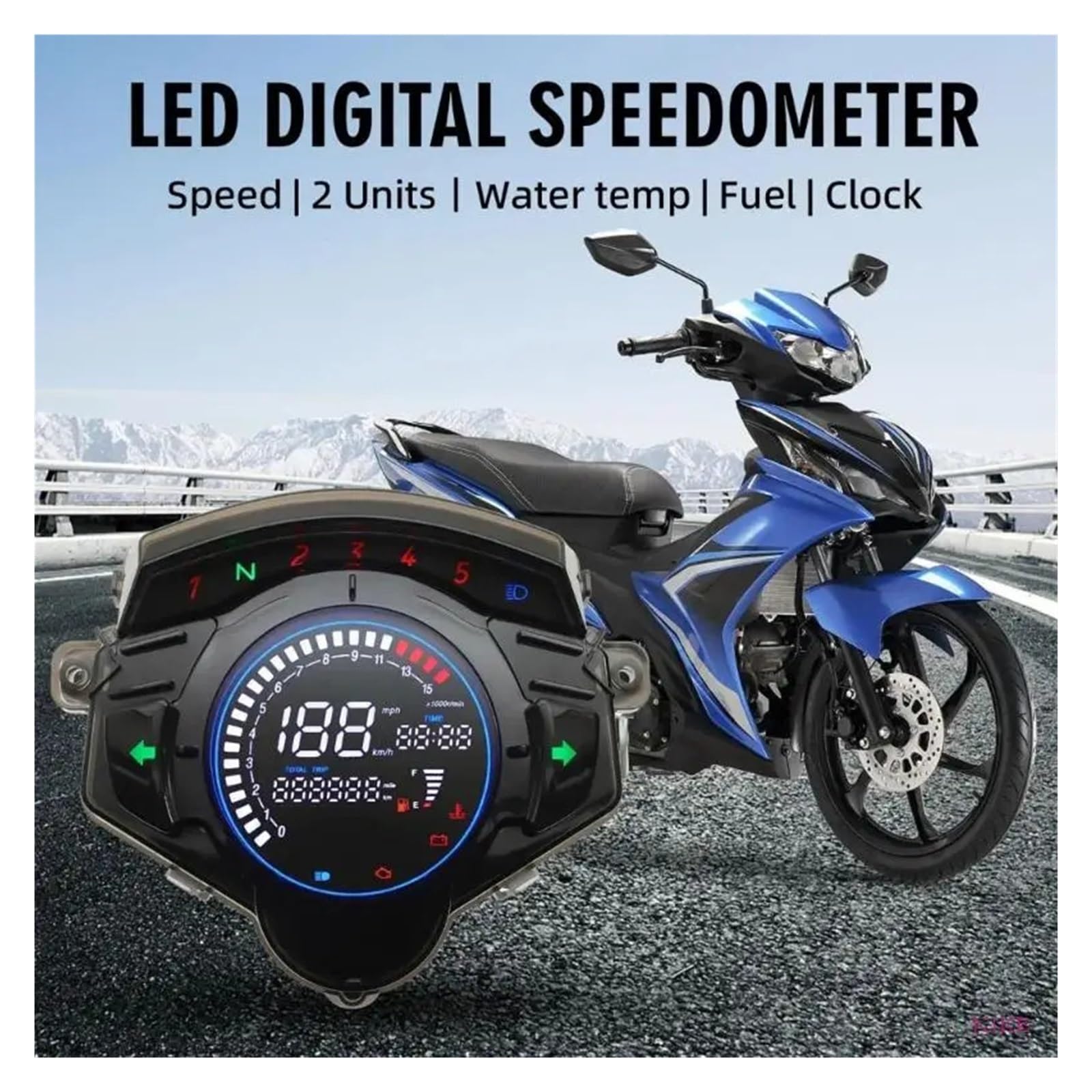 Contagiri Digitale Per Cruscotto Moto Per LC135 V5 4S/5S Accessori Per Moto Indicatore