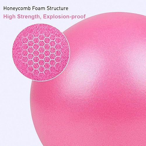 Miniatura 2 de 4 mini pelotas de pilates con bomba de aire, 9-10 pulgadas, antideslizantes, antideslizantes, pequeñas pelotas de ejercicio para yoga, fitness,
