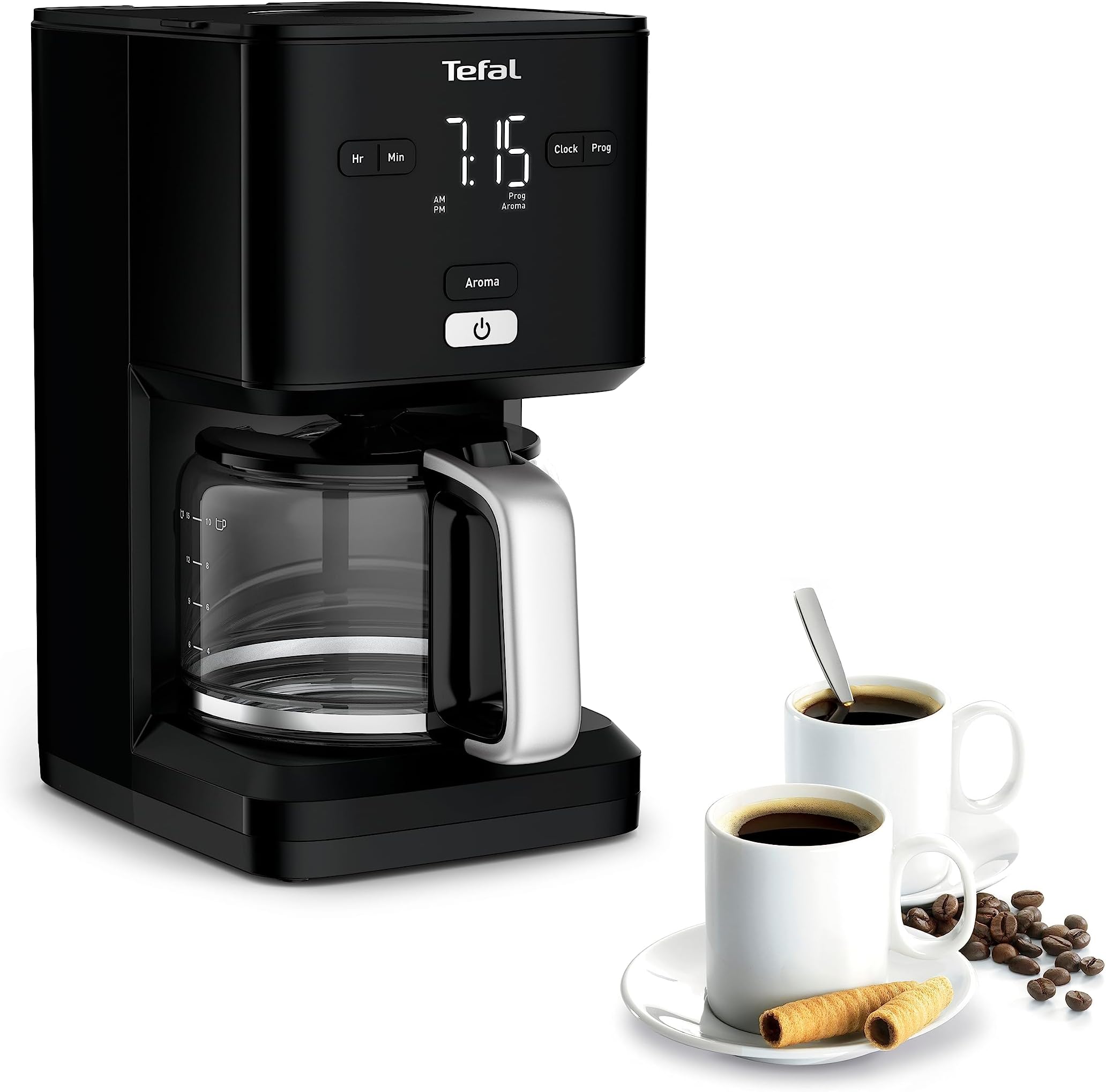 Cafetière filtre programmable BEPER 90520 - Argent - 1000W - 12 tasses