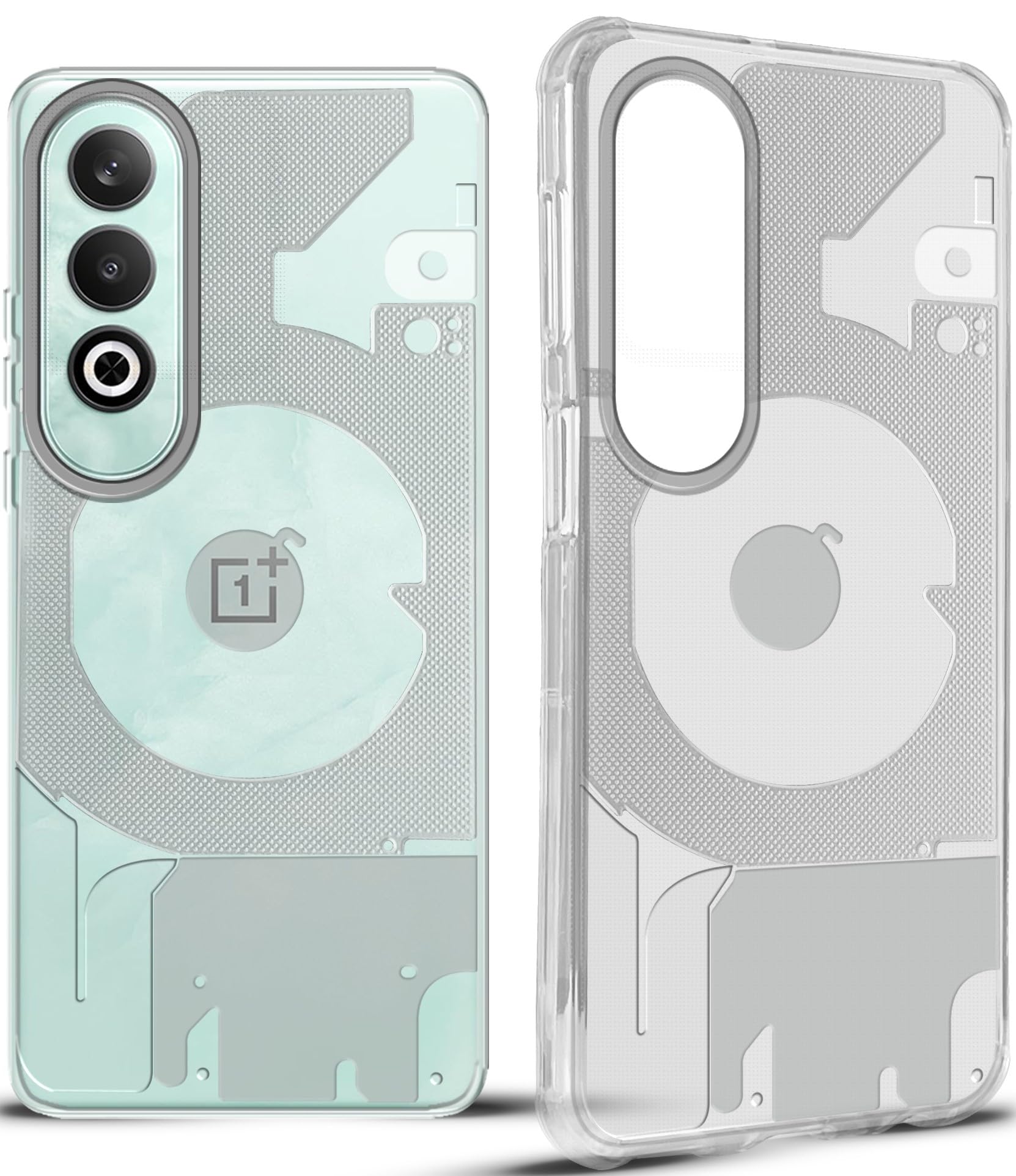Mr. Case Soft Transparent Slim Fit Frosted Matte Silicone TPU with Silver Ring Camera Protection Back Cover for OnePlus Nord CE 4 5G - Clear (Silver Ring) (B0D18316W9) Amazon Price History, Amazon Price Tracker