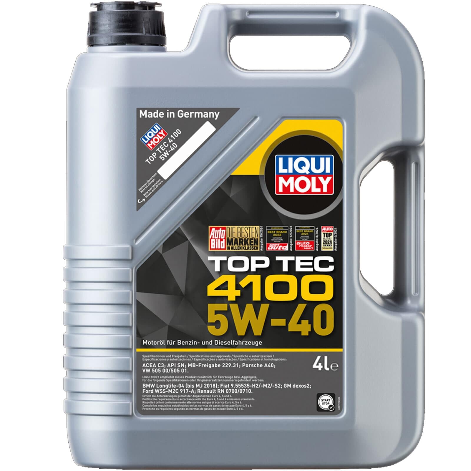 Liqui Moly Top Tec 4100 5W-40 4 l Otomotiv Bakım Ürünü