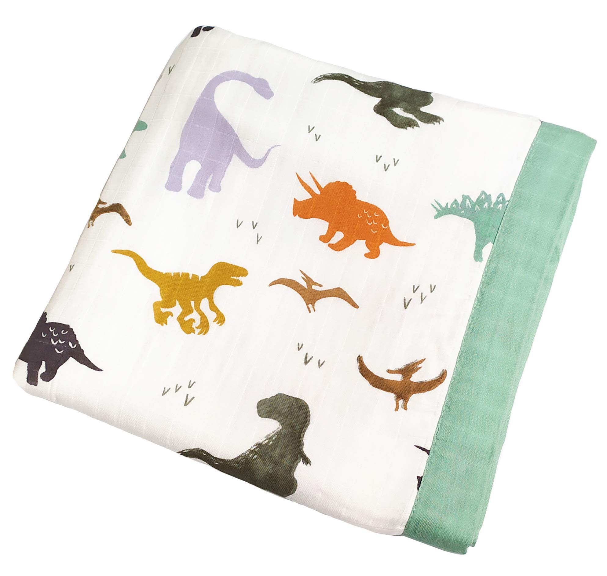 Muslin Toddler Blanket Cotton Blanket for Toddler Boy Girl Oversized 47" x 47"- 2 Layer Lightweight and Breathable Stroller Blanket Multi PNBSJ19