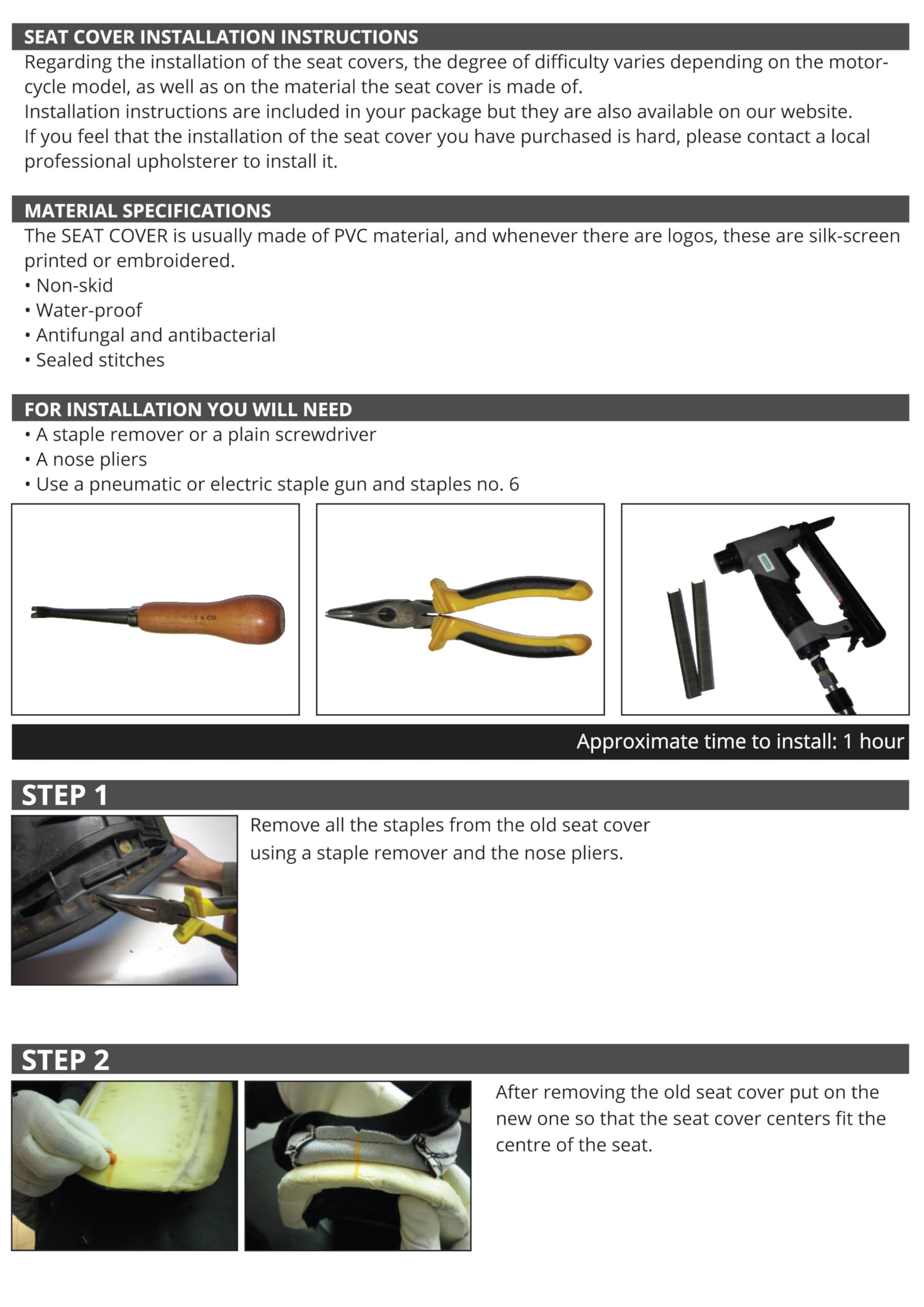 Housse de Selle Compatible avec Yamaha T-Max 500/530 2008-2016 Noire avec Coutures Noires