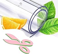 Vista 2 de Mantel de PVC transparente transparente para mesa de escritorio, protector de mesa, resistente al agua, de vidrio suave, tamaño personalizado 0.039