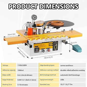 Portable Pvc Abs Edge Bander,Woodworking Edge Banding Machine,Right Angle Curve Straight Line,Double-Sided Gluing,Speed Intelligent Temperature Control Automatic Cutting For Oversized Panels B