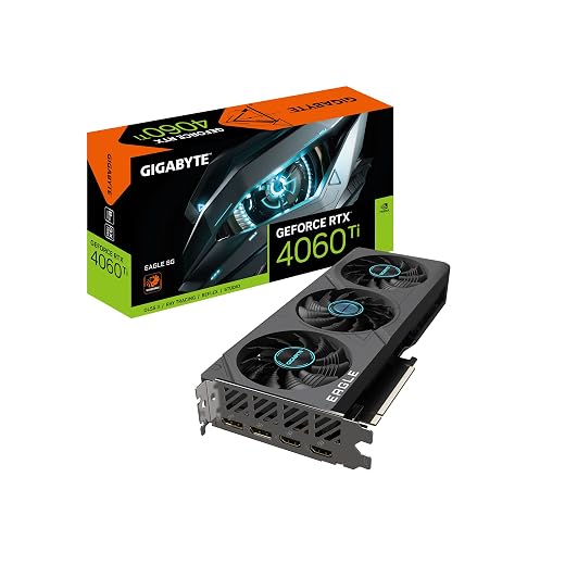 Gigabyte GeForce RTX 4060 Ti Eagle 8G Graphics Card, 3X WINDFORCE Fans, 8GB 128-bit GDDR6, GV-N406TEAGLE-8GD Video Card