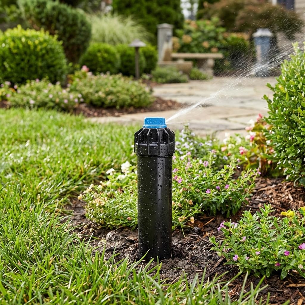 Suinga Confezione da 10 diffusori emergenti NP da 10 cm con ugello KVF-8 K-Rain | Portata 2,4 metri | Regolabile da 0° a 360° | Irrigazione accurata e basso consumo di acqua | Piccoli giardini