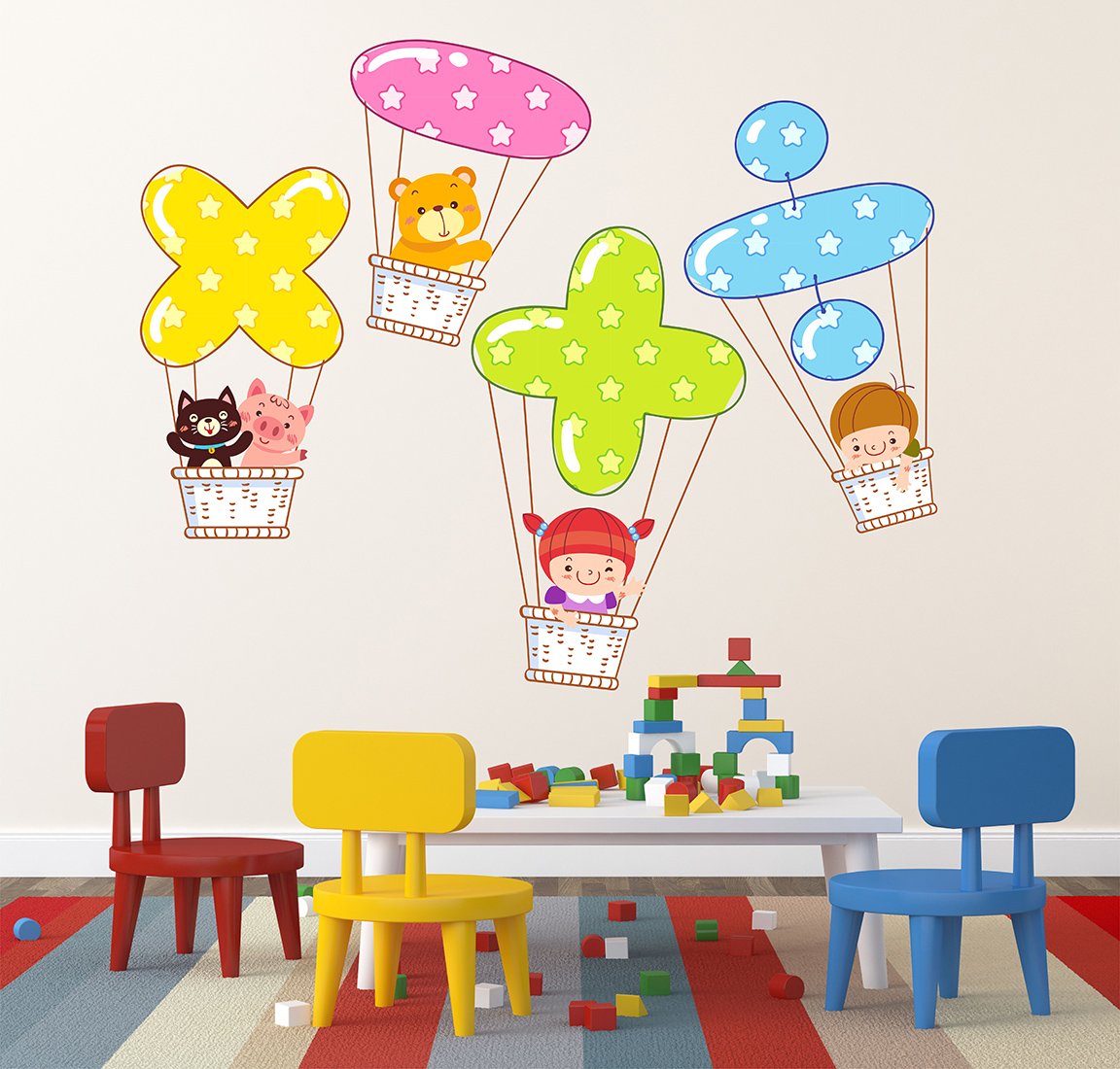 Buy Wallstick " Cute Flying Kids " wallstickers (Vinyl 80 cm x 65 cm