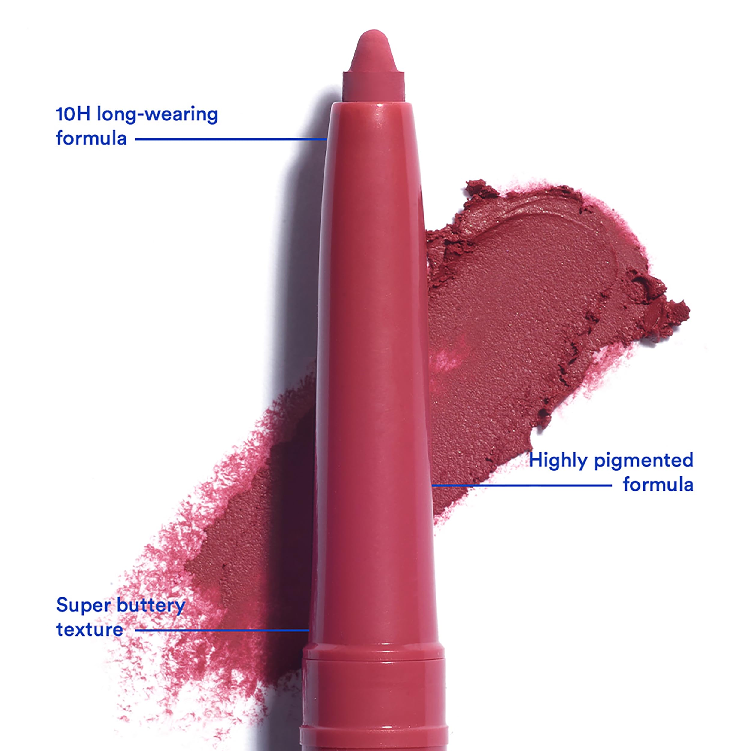 3INA MAKEUP - The Automatic Lip Pencil 254 - Dark pink nude Lip Liner Built- In Sharpener - Waterproof Lip Liner - Image 3