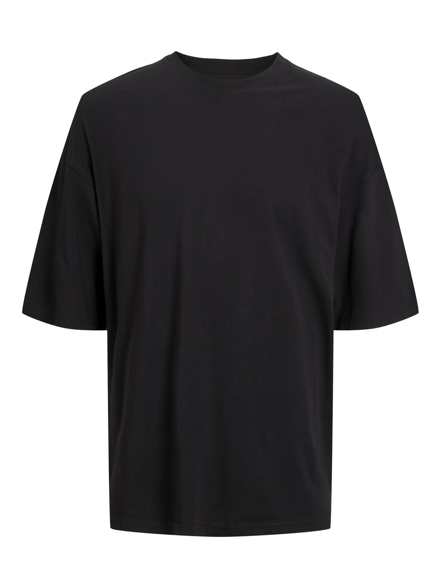 JACK & JONES Men's Jjecharge Tee O-Neck Noos T-Shirt, Black, XL