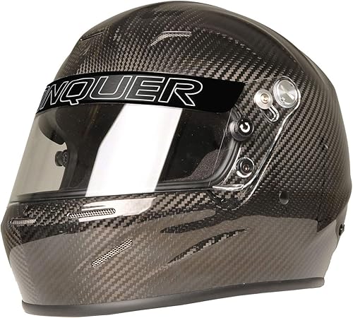 Conquer Casco de carreras automáticas de fibra de carbono Snell SA2020
