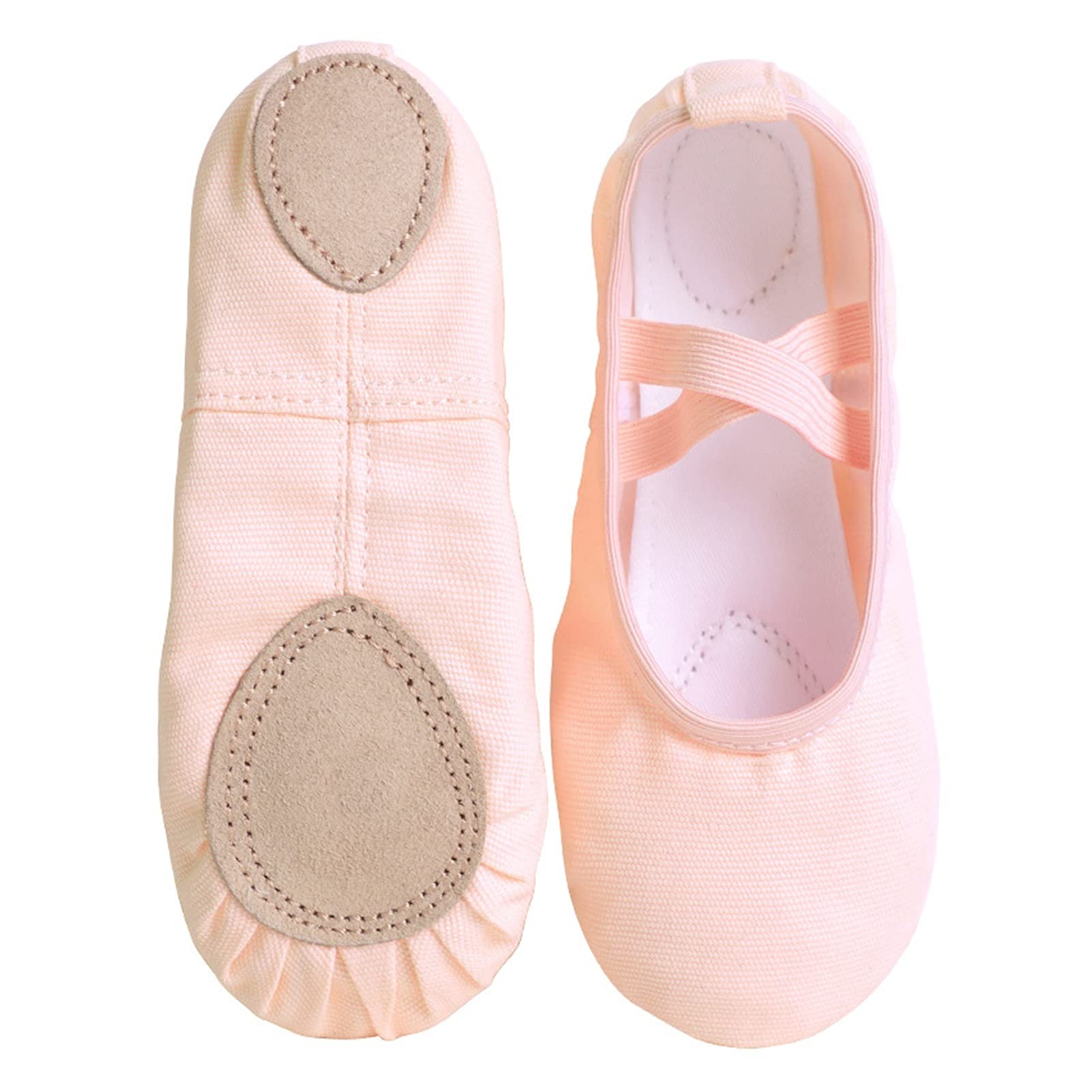 Bailarina Zapatos 2 Pares de Zapatos de Ballet para niñas Ballet Pisos Danza Ballet Zapatillas Lienzo Soft Sole Ballet Danza Zapato Niñas Mujeres Ballet Zapatillas