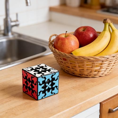 Miniatura 5 de AI-YUN Cubo de velocidad 3x3, cubo de engranajes 3x3, giro suave 3x3x3 rompecabezas de cubo de engranajes, rompecabezas de juguetes para el cerebro
