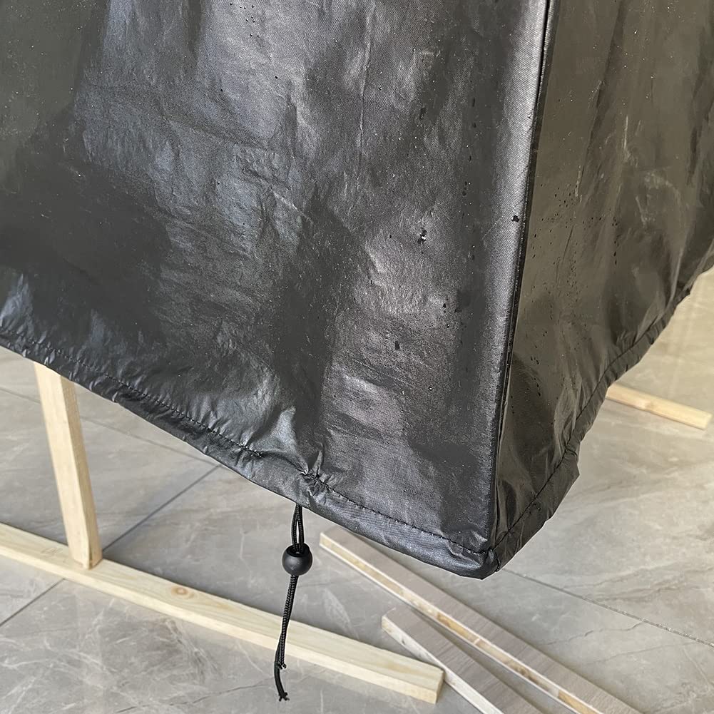 Fundas para muebles de ratán para interiores y exteriores, funda rectangular, protección UV, impermeable, tela Oxford 210D plegable (negro, tamaño: 200 x 160 x 70 cm)