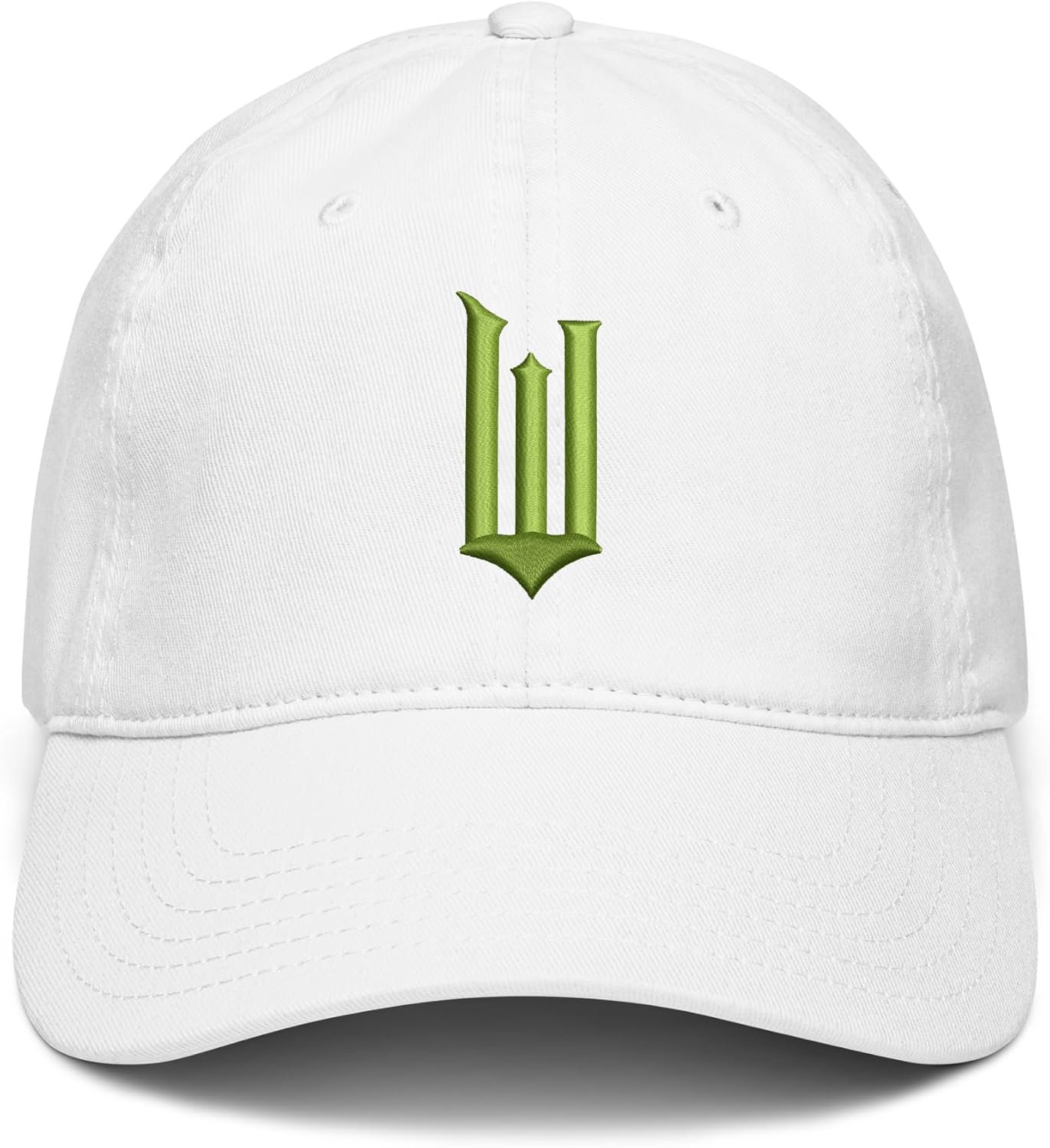 Wicked Movie Green W Logo Black Adjustable Puff Embroidered Baseball Hat