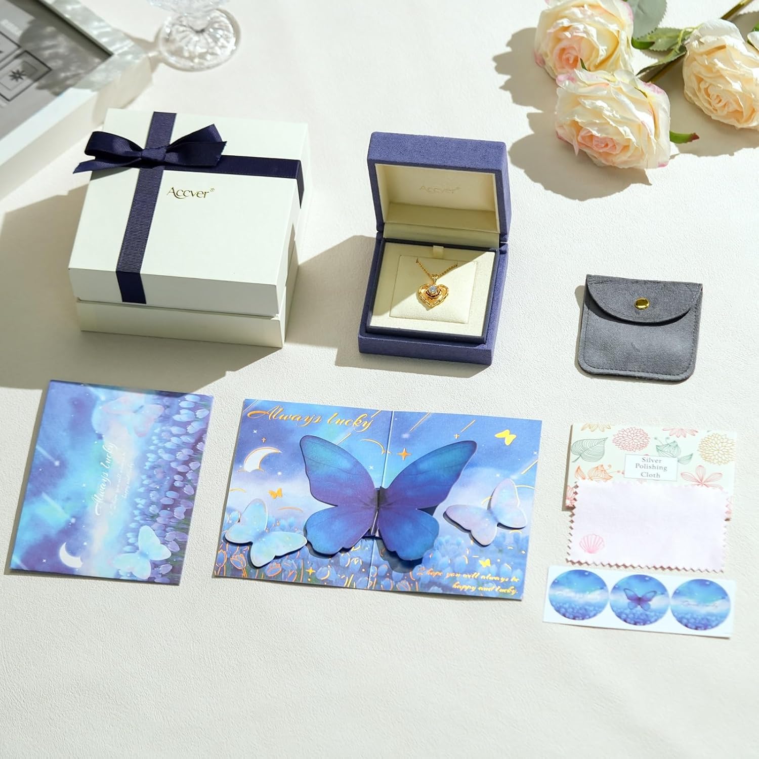 18K Gold Plated over Sterling Silver Rose Heart Necklace Birthday Gifts for Women-Adjustable Chain Jewelry gift for her, Girlfriend, Wife, Mom on Birthday, Anniversary - Image 7