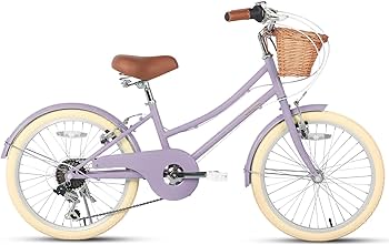 Amazon | Glerc 女の子自転車 可愛い小中学生自転車 シティーサイクル