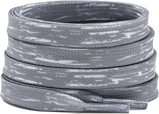 DELELE Flat Graffiti Shoe Laces: Colored Art Print Sneakers Shoelaces 2 Pair