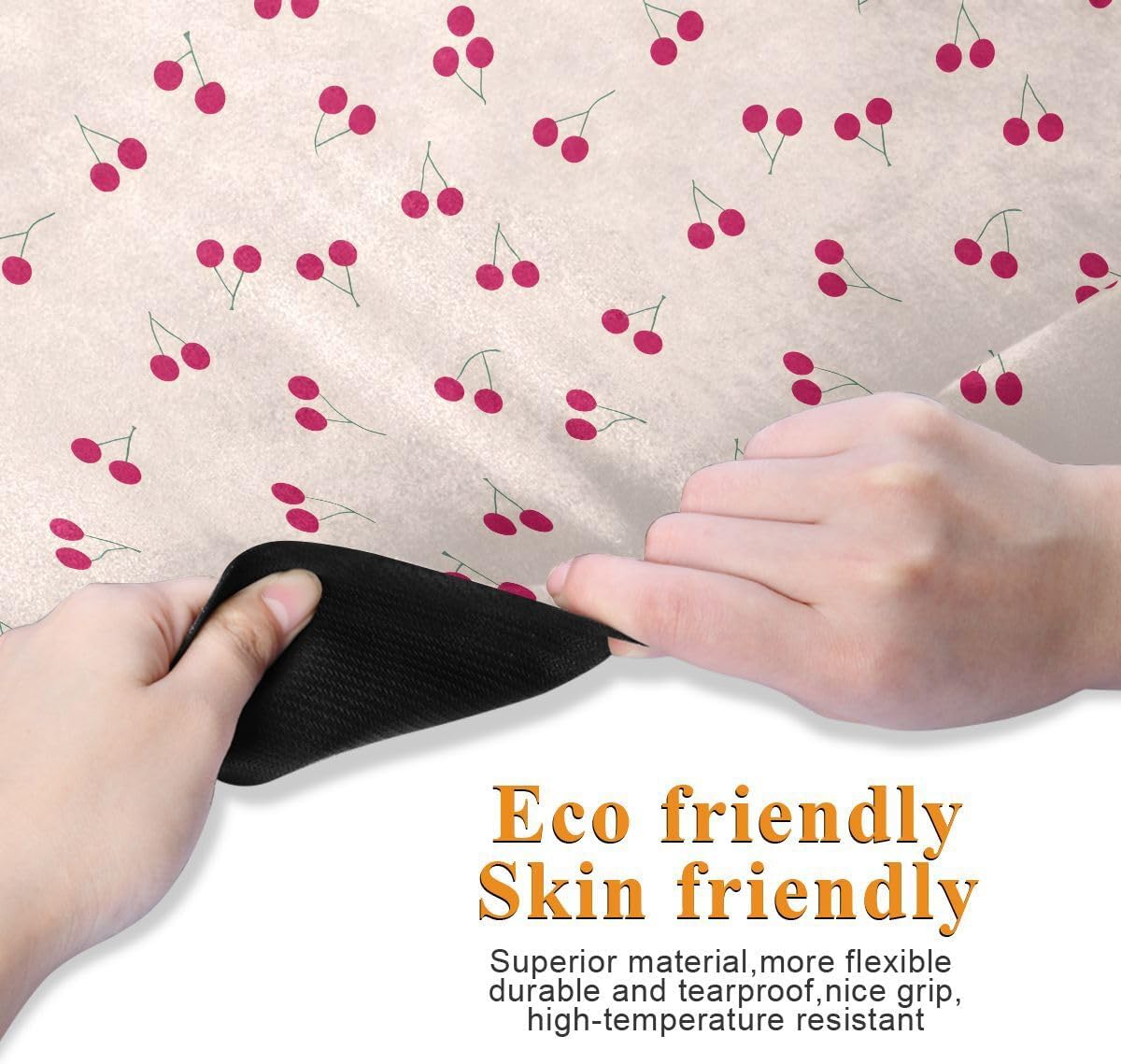 ALAZA Cherry Pattern Yoga Mat Non Slip Fitness Exercise Mat, Workout Mat for Yoga, Pilates and Floor Exercises