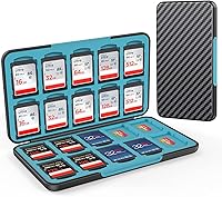 Vista 10 de HEIYING Funda para tarjetas SD, estuche portátil de almacenamiento de tarjetas de memoria compatible con 20 ranuras para tarjetas SDXC SDHC y 20