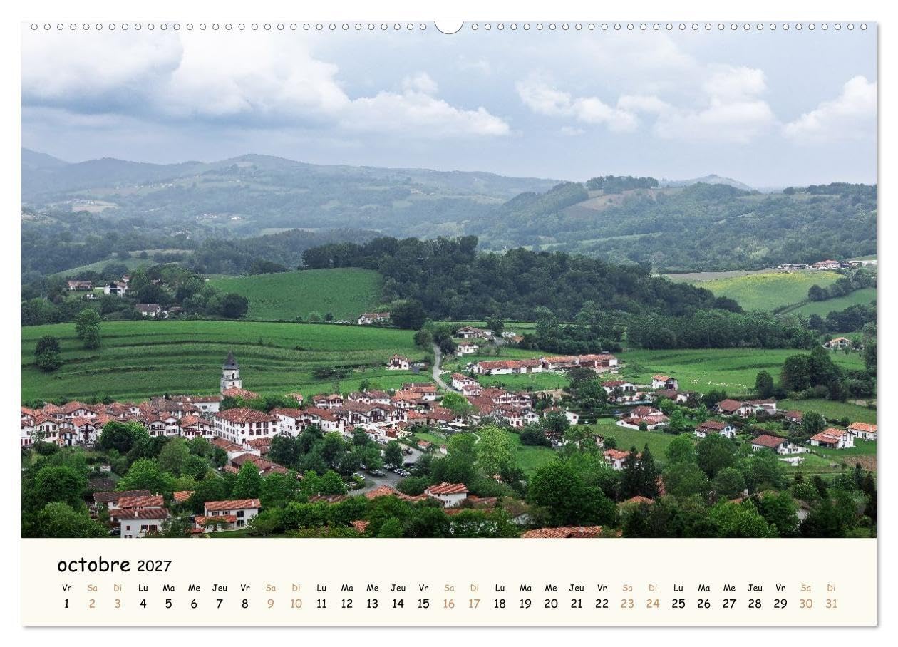 Entre monts et vagues - Une année au Pays Basque (Calendrier mural haut de gamme 2027 DIN A2 vertical), CALVENDO calendrier mensuel: Un calendrier ... et la majesté des monts du Pays Basque.