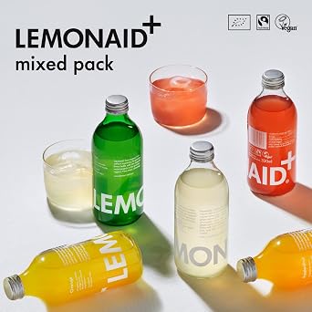 Lemonaid Sparkling Soft Drink: Mixed 12 Pack, 5 flavours (Lime, Passion Fruit, Blood Orange, Ginger, Orange) - 12 x 330ml