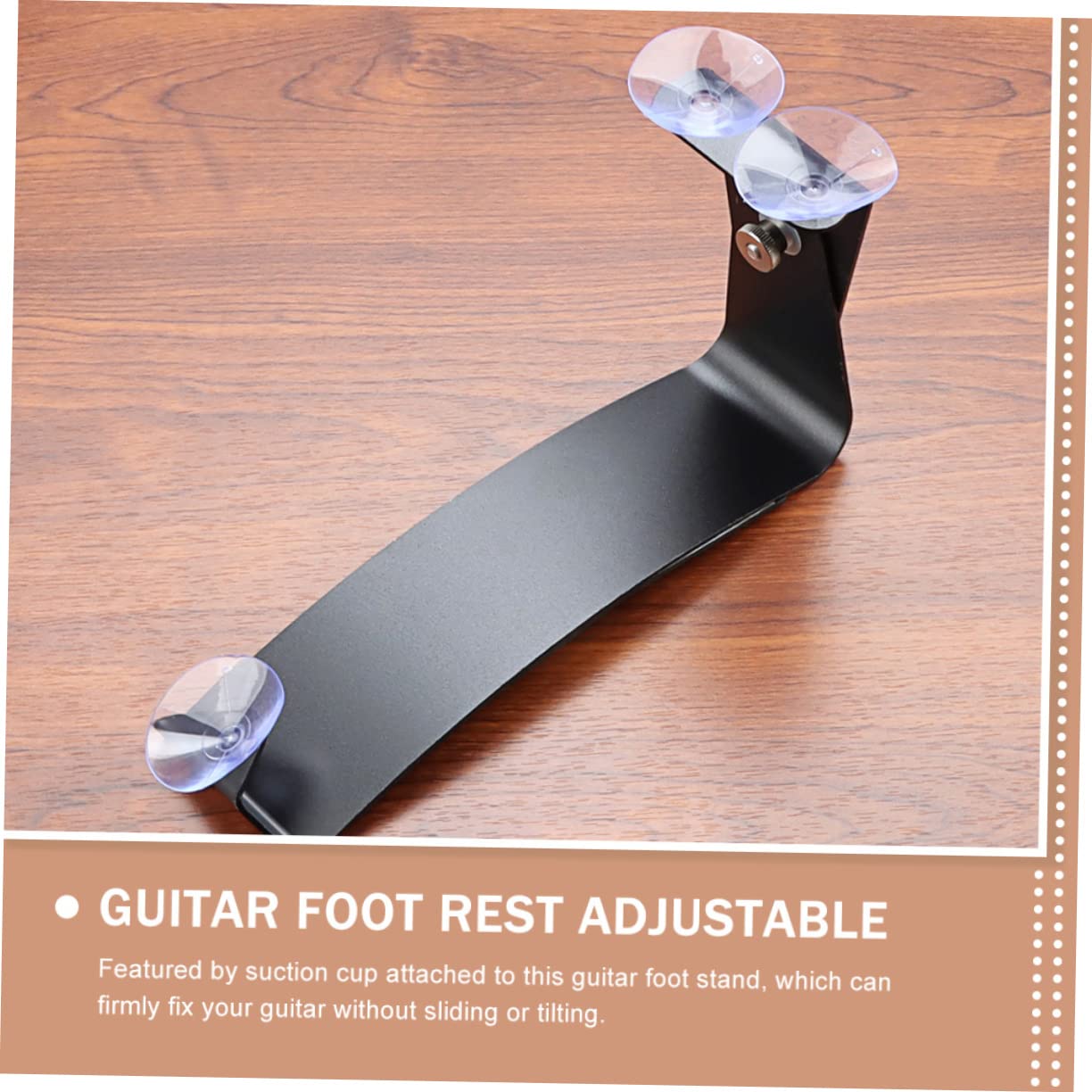 Support de Guitare Classique avec Repose-pied Eva Noir Réglable en Alliage Léger pour Ukulélé et Mandoline, Accessoire pour Guitaristes