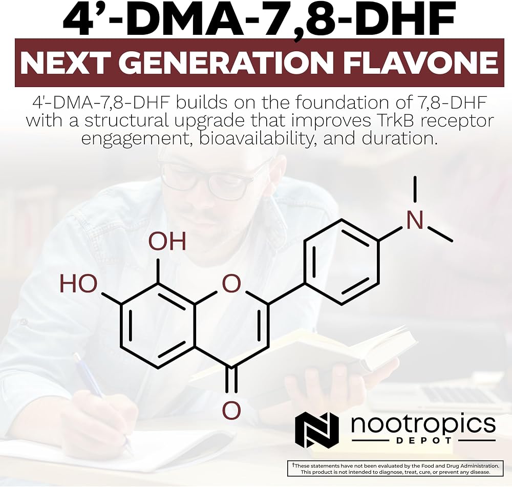 Nootropics Depot 4’-DMA-7,8-DHF Capsules | 10mg | 90 Count | 4'-DMA-7,8-Dihydroxyflavone