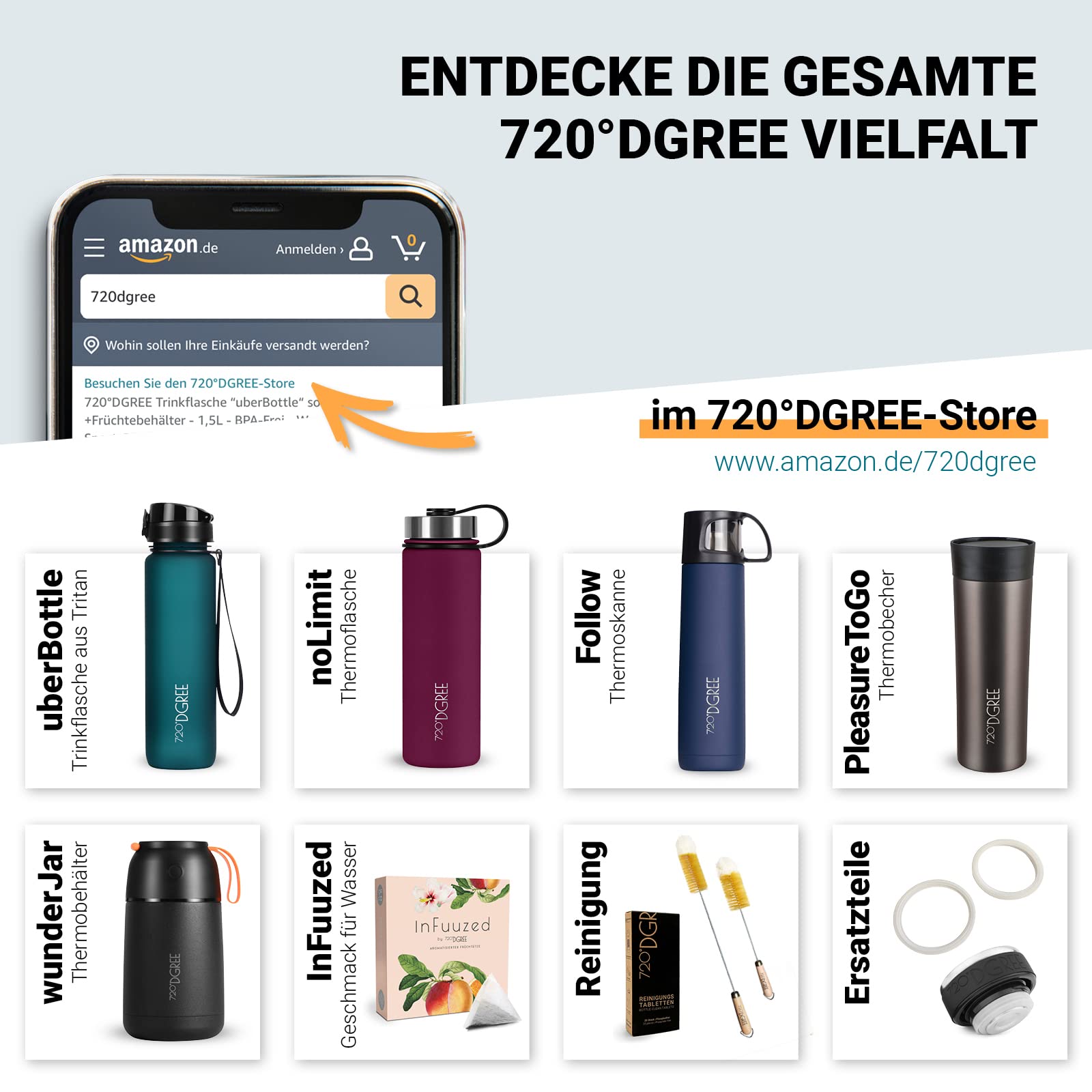 720°DGREE Botella Agua Acero Inoxidable “milkyBottle“ – 750ml - Sin BPA Free, Antigoteo y Prueba de Fugas - Frasco térmico, Cantimplora Aislada - Bebida con Gas, Deporte, Escuela, Gimnasio, Exteriore — view 6