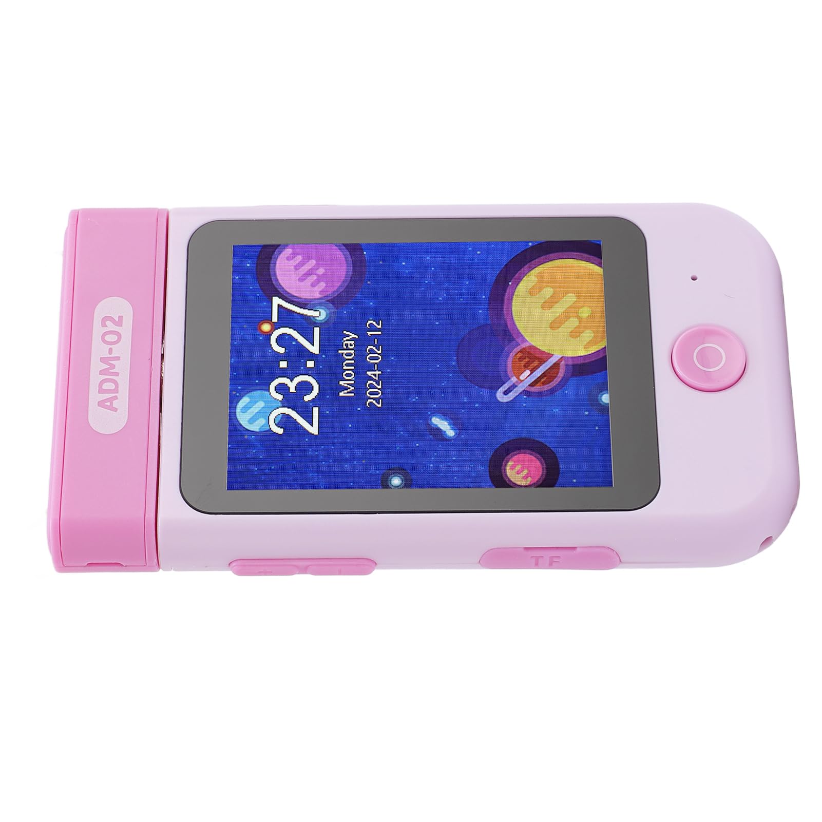 Kikumi Giocattolo per Smartphone per Bambini Touch Screen da 2,8 Pollici 1080p Flip Camera Video Musicale Giochi Educativi con Memoria da 32 GB per i più Piccoli (Rosa chiaro)