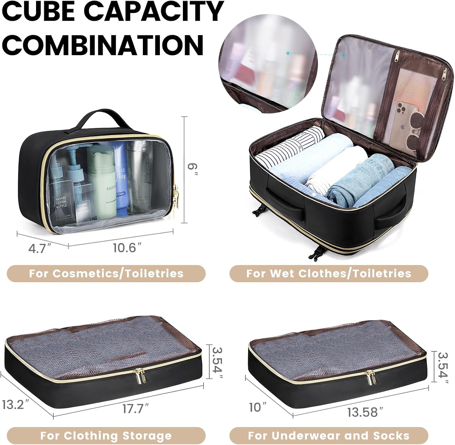 LOVEVOOK Travel Backpack,Carry On Backpack Flight Approved with Toiletry Bag,Expandable Large Laptop Backpack Women Waterproof Backpack Fit 17.3 Inch with USB Charging Port Shoes Compartment