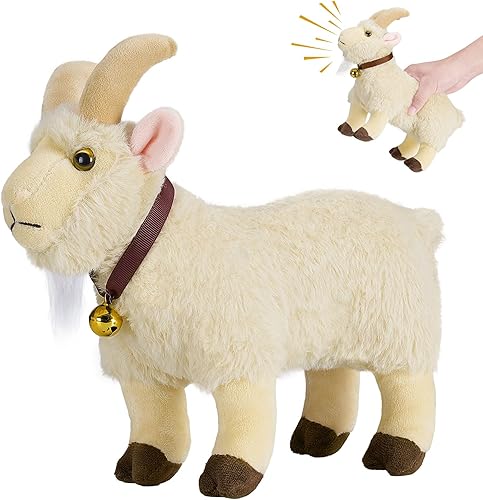 Juguete de peluche de cabra gritando, animal de peluche de cabra con divertido sonido gritante, regalo de broma para niños, amigos y compañeros de