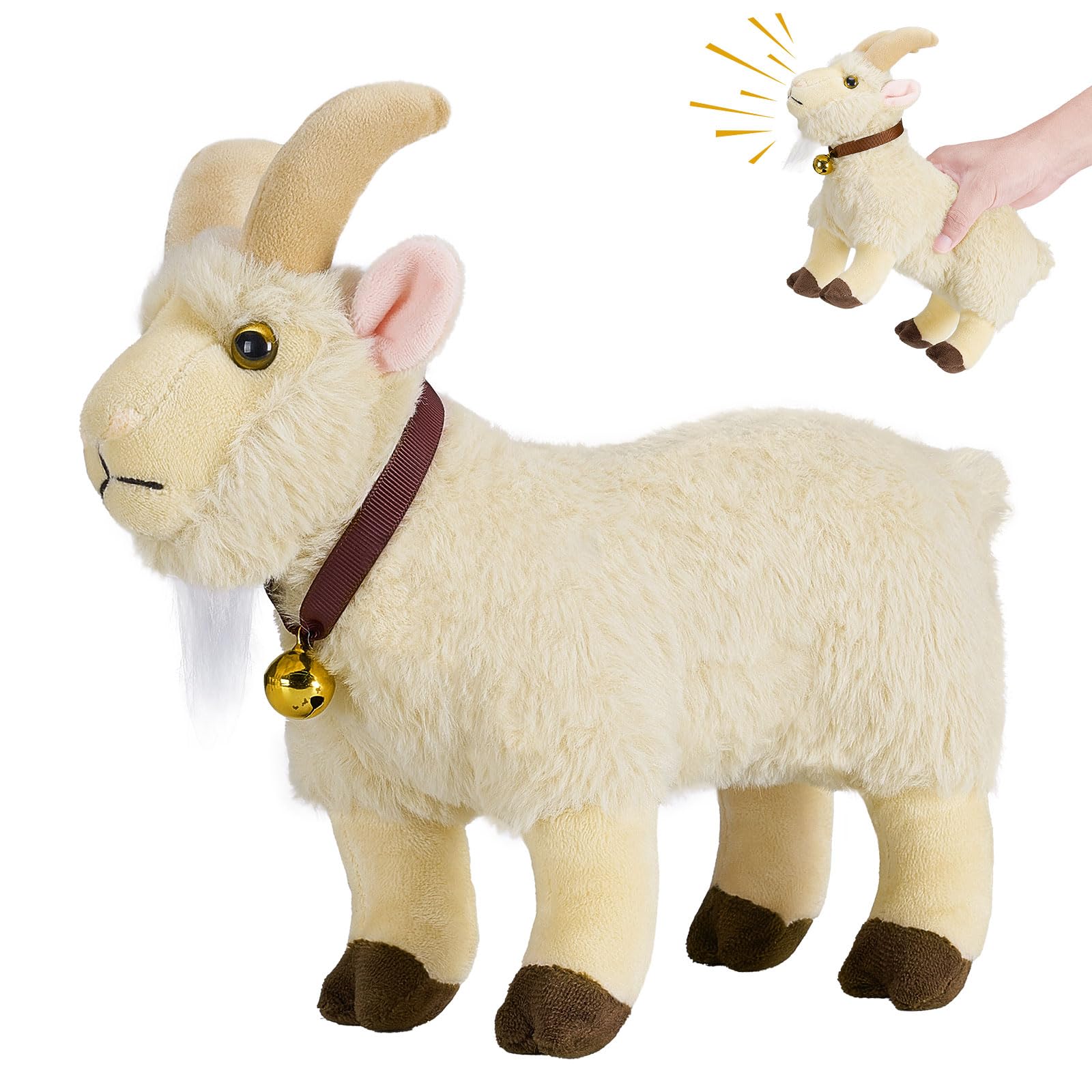 Amazon.com: SnugBibble Screaming Goat Plush Toy, Goat Stuffed