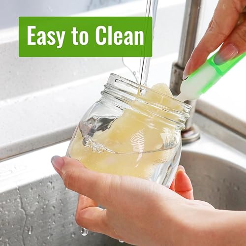 Miniatura 4 de EkkoVla Tarro Mason de 10 onzas con tapa regular y banda, paquete de 24 tarros de vidrio de 10.1 fl oz para conservas, preparación de comidas,