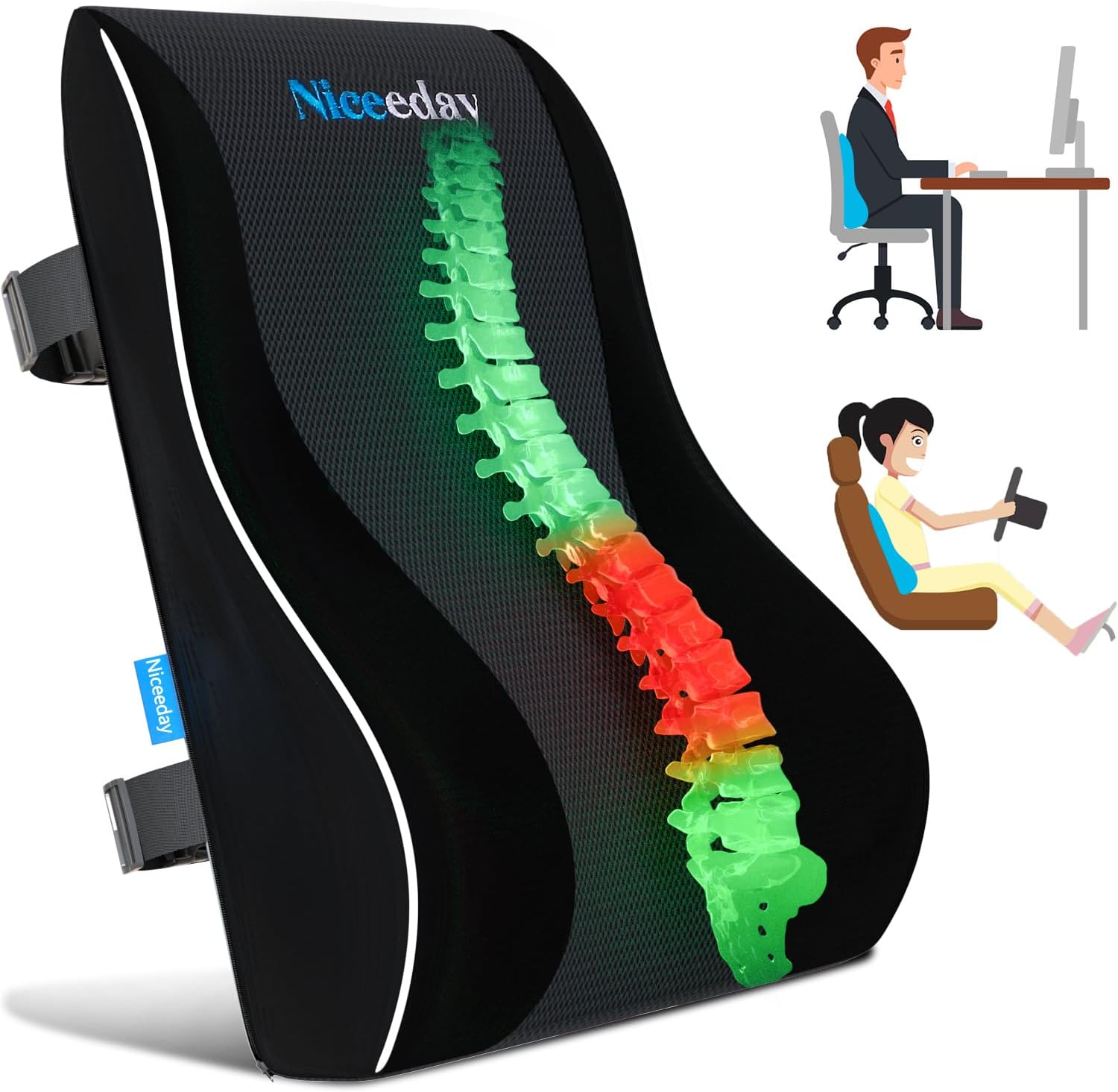 Lumbar Support Pillow for Office Chair Car Lumbar Pillow