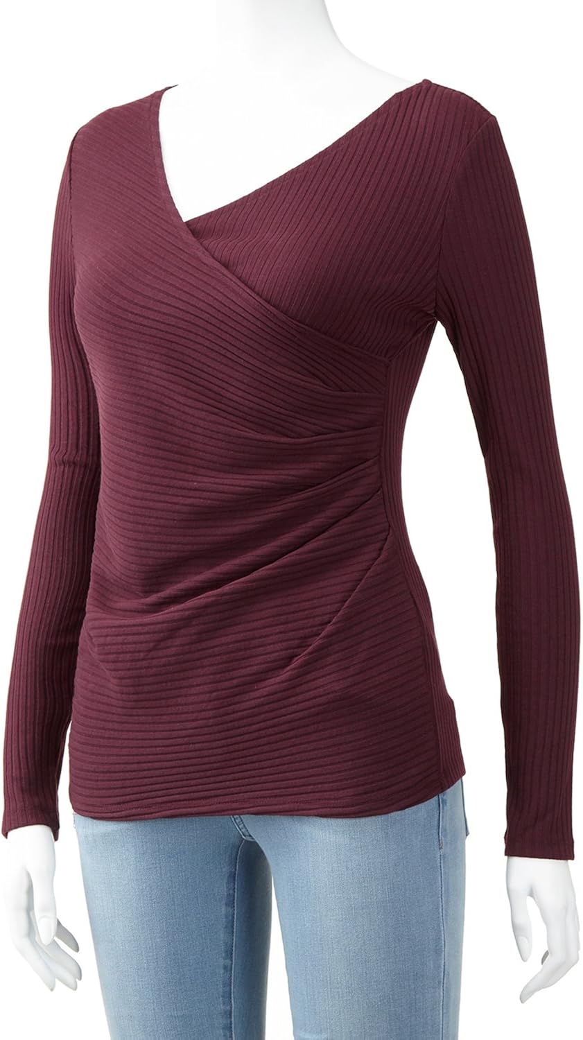 Regna X Women's Long Sleeve Open-Front Pullover Sweater Knit Tops, Perfect for Casual or Party (S-3X, Plus Sizes)