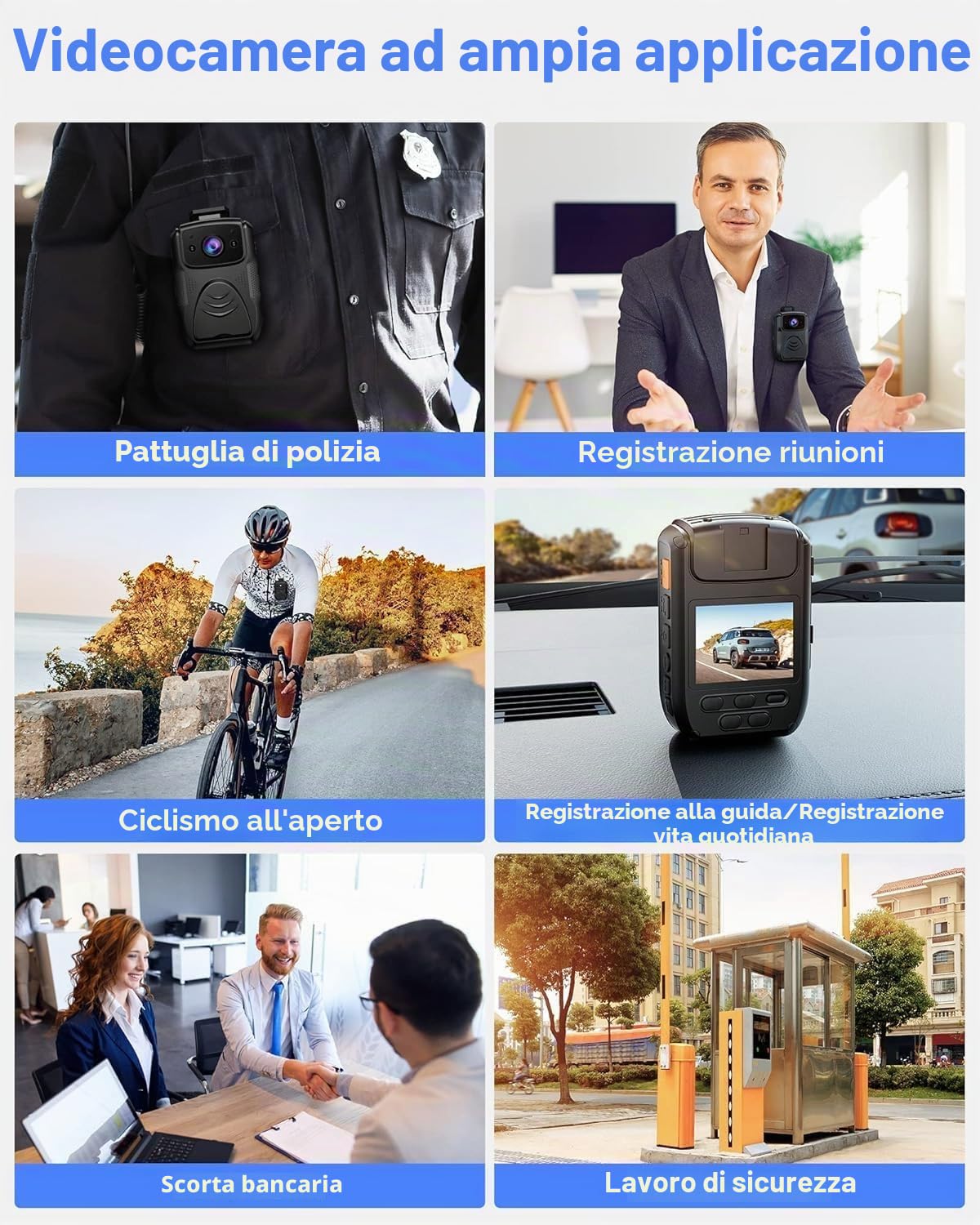 Body Cam 4K 40MP fotocamera corpo con registrazione audio e video, WLAN GPS Police Body Cam per le forze dell'ordine, IP65 impermeabile per corpo della polizia visione notturna con batteria da 4000