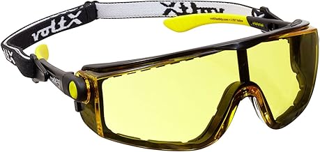 voltX 'QUAD' 4 in 1 - Lectura Segura Gafas de Seguridad - AMARILLO - con inserci—n de espuma y diadema - certificaci—n CE EN166f
