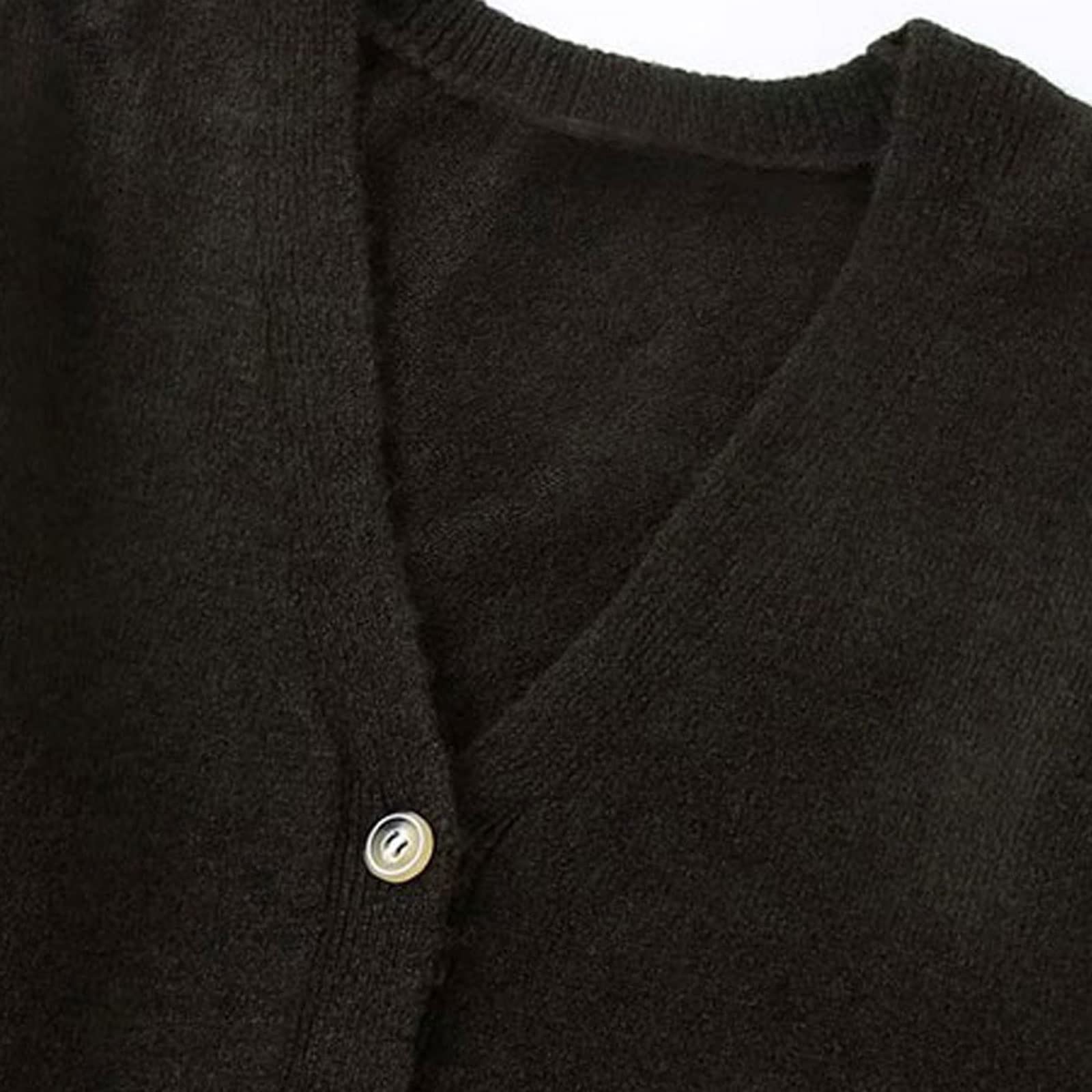 Cárdigan para mujer, suave al tacto, suéter de manga larga con botones frontales, abrigo elegante para mujer (M)
