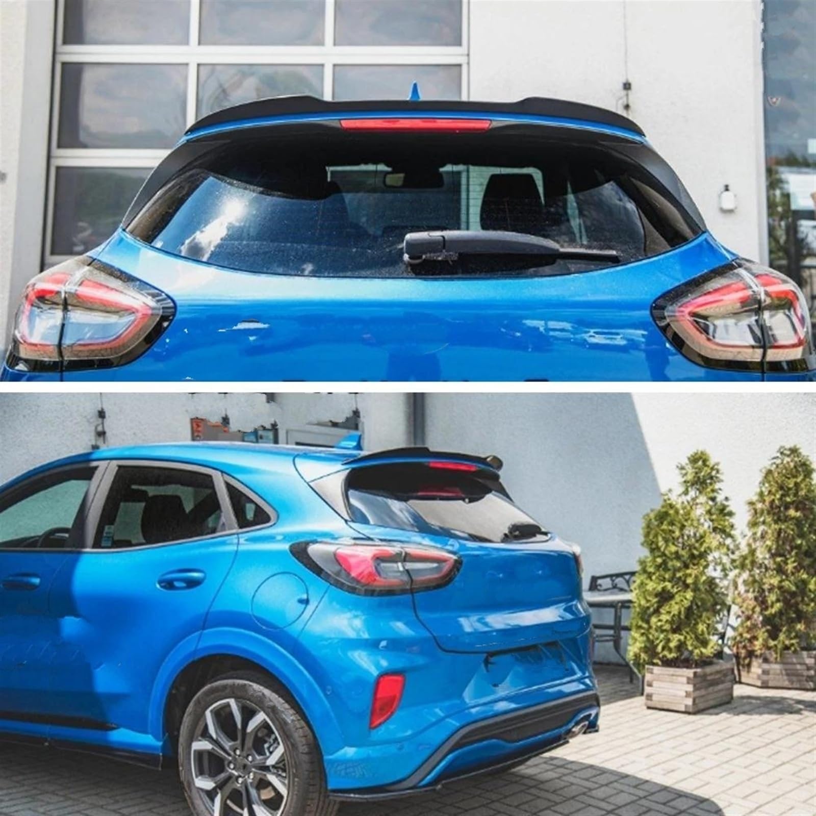 HeckflüGel Auto-Spoiler Heckspoiler Flügel Zubehör ABS Kleine Verlängerung Kappe Stamm Schwanz Aufkleber Außen Tuning Teile Für Ford Für Puma Für ST-Linie 2019 + Flügelspoiler