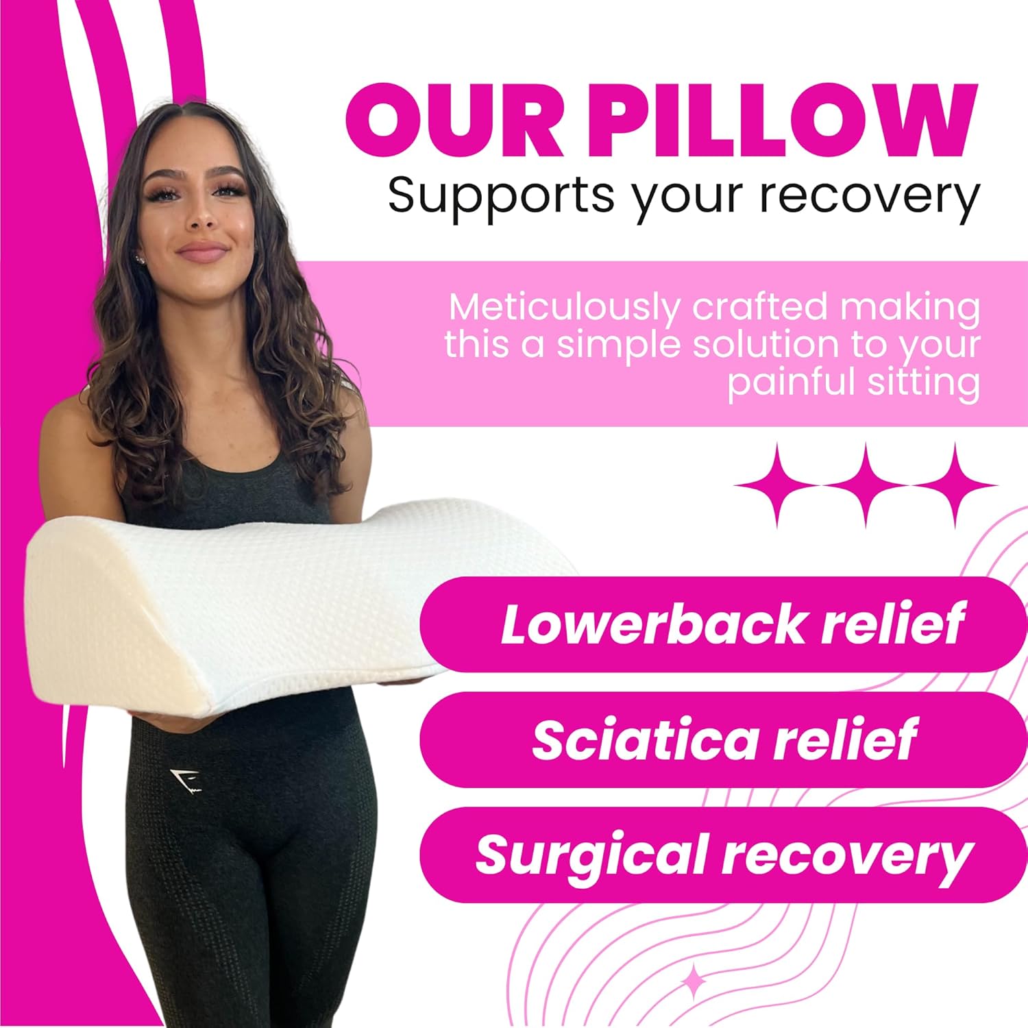 XXL BBL Pillow After Surgery Lifting Cushions, Soft Brazilian Butt Lift Pillow After Surgery, Post Surgery Pillows BBL Recovery Must Haves, Butt Pillows for Sitting After Surgerys - Image 6
