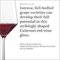 Vista 4 de ZWIESEL GLAS Pure Cabernet - Copas de vino tinto (juego de 4), elegantes copas de vino para vino tinto, copas de cristal Tritan aptas