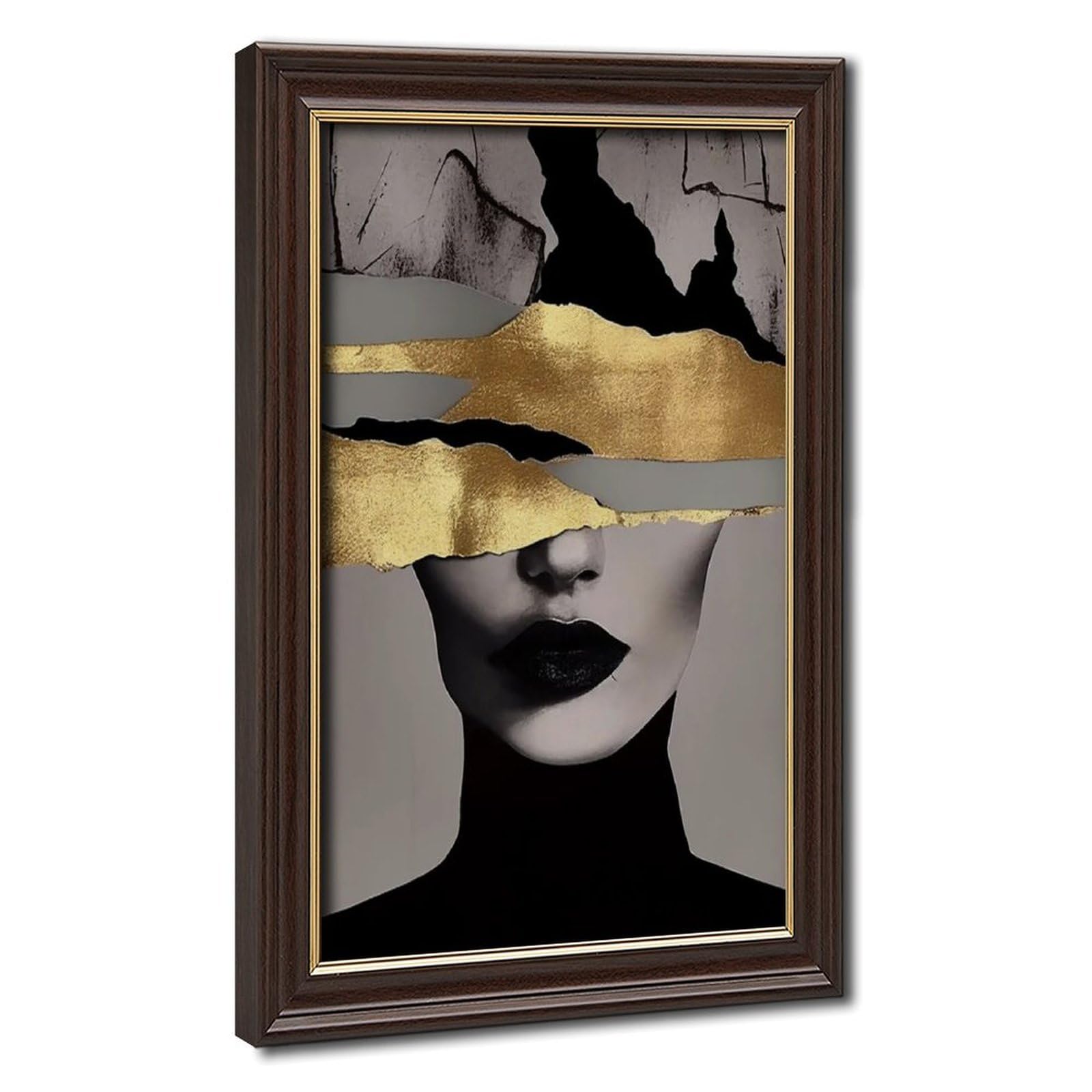 Bareronor Luxury Abstract Woman Canvas Poster Bedroom Decor Landscape Office Room Decor Gift 24" L X 36" W